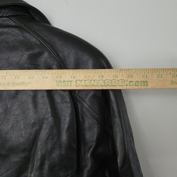 Vintage D.A.N.Y. Leather Jacket Black With Belt Size Large - Picture 14 of 16